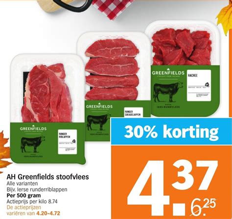 Ah Greenfields Stoofvlees Gram Aanbieding Bij Albert Heijn