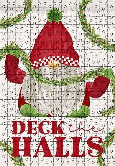 Jigsaw Puzzles For Adults Pieces Gnome For Christmas Deck The