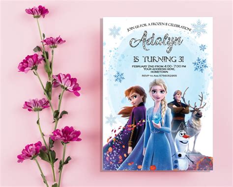 Frozen Birthday Invitations Elsa Anna Frozen Invitation Frozen Party