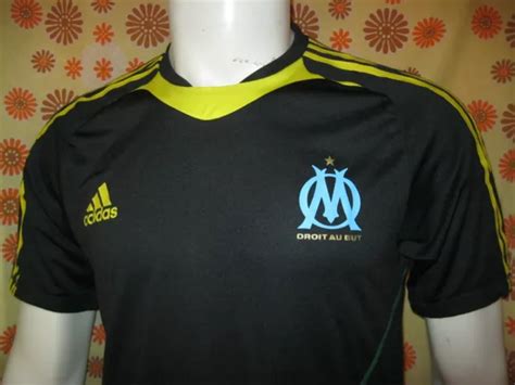 Ancien Maillot Adidas Om Olympique De Marseille Noir Tm Shirt Foot