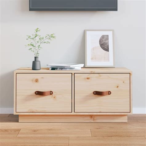 MEUBLE TV MEUBLE HI FI Meuble TV 80x34x35 Cm Bois De Pin Massif