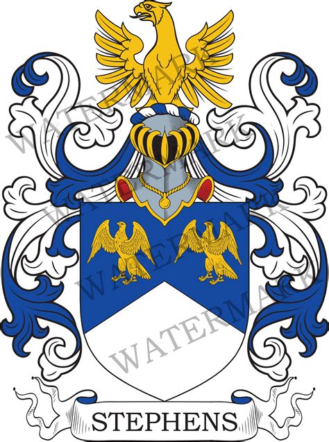 Stephens Family Crest Digital Download Stephens Coat of Arms JPG File Heraldry, Genealogy ...