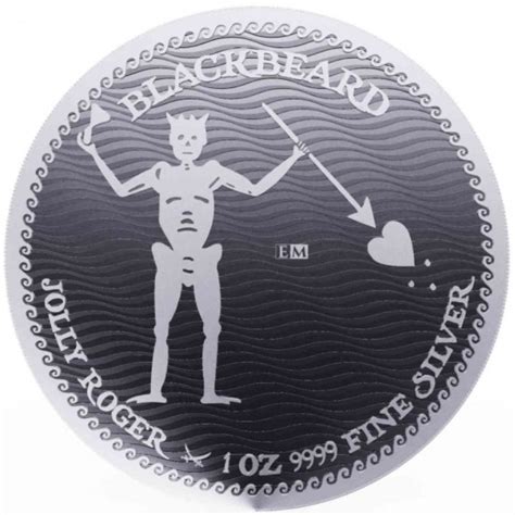 Niue Jolly Roger Blackbeard 1 Oz Silber 2023 Coin Metalmarket Eu