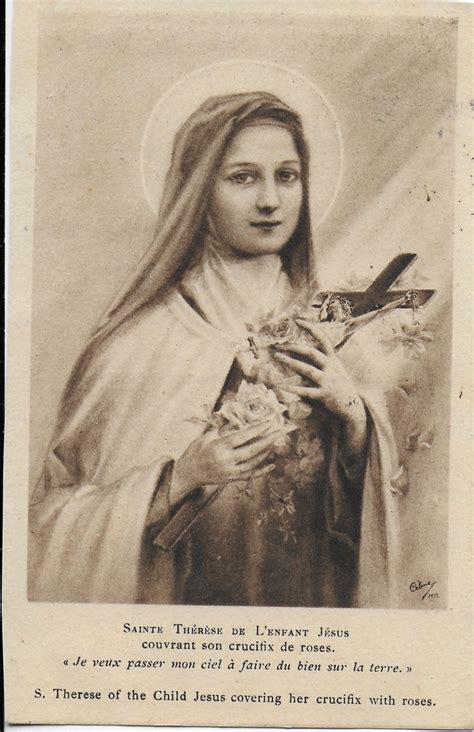 Sainte Thérèse de l Enfant Jésus Carte postale ancienne et vue d Hier