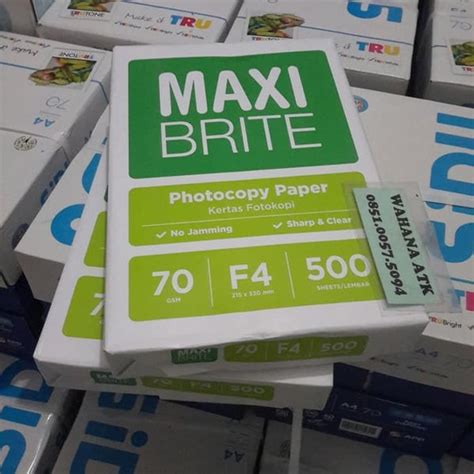 Kertas Hvs Maxi Brite Uk F4 70grbox Siplah