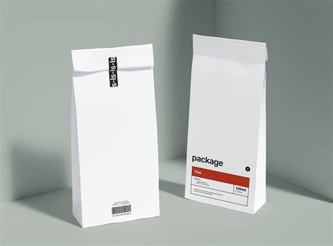 Free Paper Food Bag Mockup