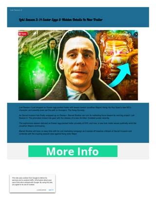 Loki Season 2: 14 Easter Eggs & Hidden Details In New Trailer | PDF