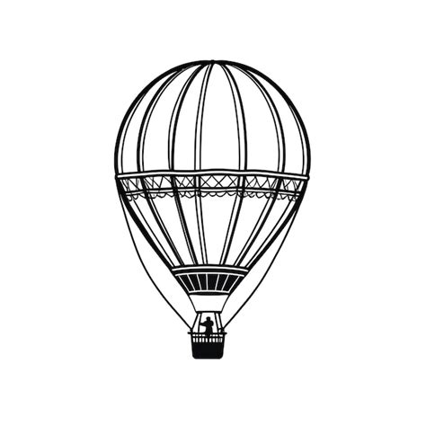 Hot Air Balloon Icon In Simple Style On A White Background Vector