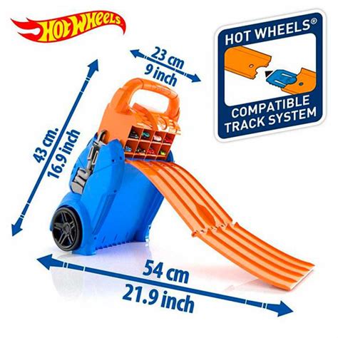 Conjunto Lançador e Pista Hot Wheels Porta Carros Fun Divirta se