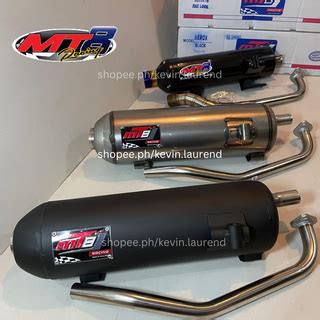 MT8 Pipe AEROX 155 V1 Stainless Tip Black Tip V3 Ratlook Aerox