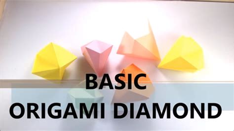 How To Make A Paper Diamond Basic Origami Diamond Easy Tutorial