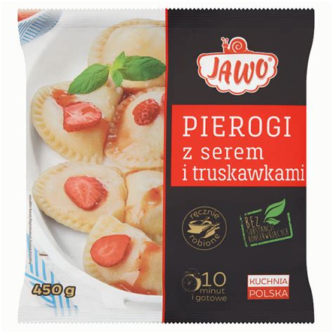 JAWO PIEROGI 450G Z SEREM I TRUSKAWKAMI Pelcowizna Sklep Internetowy