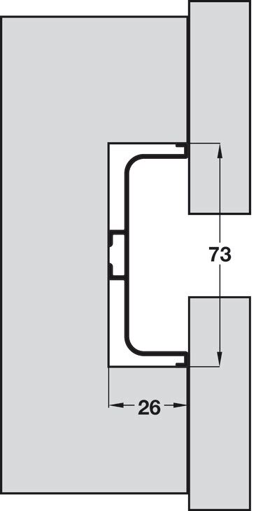 Profile Handle For Horizontal Fixing Between Doors And Drawers Gola