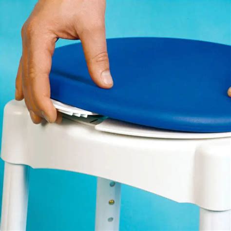 Duschhocker BLUE SEAT aus Aluminium höhenverstellbar P W Medizintechnik