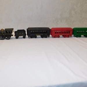 Lot Vintage Cast Iron Train Set Sac Valley Auctions