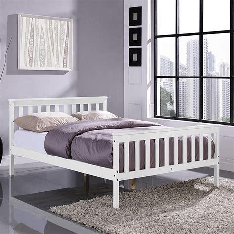 Huntly White Wooden Bed Frame