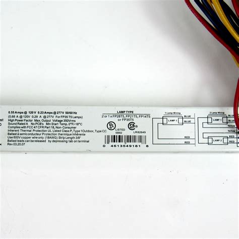 Sylvania Qtp2x28t5 Unv Psn Quicktronic Fluorescent Ballast 2 Lamp 120 277v