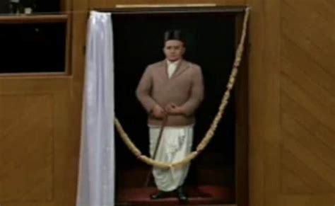 Veer Savarkar Portrait Inside Karnataka Assembly Opposition Protests