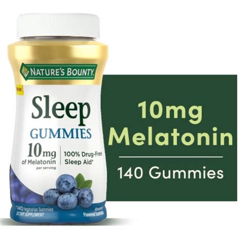 Natures Bounty Melatonin Sleep Aid Mg Gummies Blueberry Ct