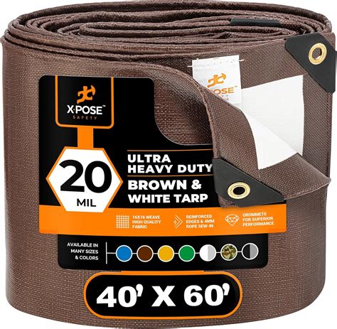 Amazon X Brown White Ultra Heavy Duty Tarp Mil Tarps