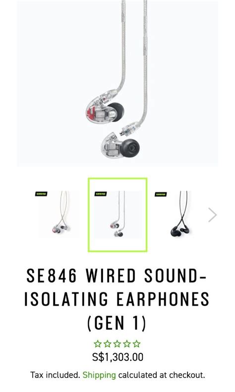 Shure 846 Gen 1 Audio Earphones On Carousell