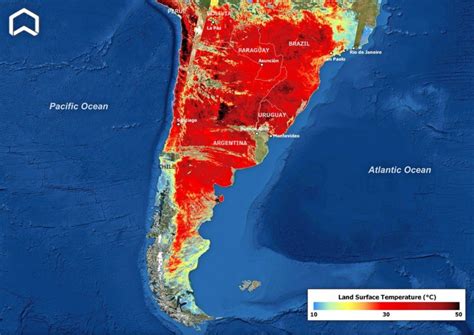 Satélite Europeu Registra Onda De Calor Na América Do Sul