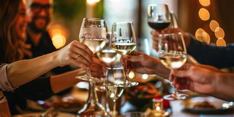 Premium Photo A Group Of Friends Raising Their Glasses In A Toast At A Celebration