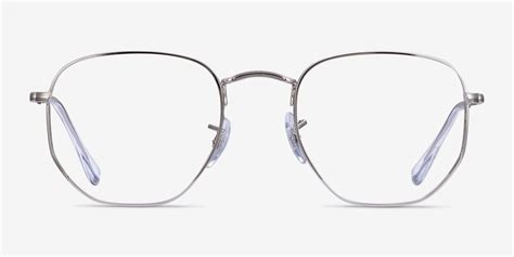 Ray Ban Rb6448 Geometric Silver Frame Eyeglasses Eyebuydirect Canada