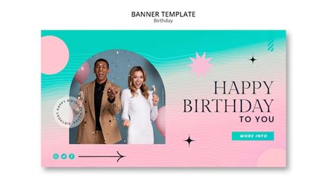 Free PSD | Birthday party horizontal banner template