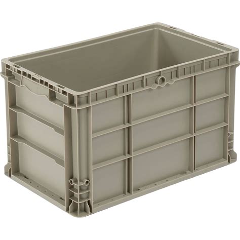 Stackable Straight Wall Container Solid Nrso Gray X X