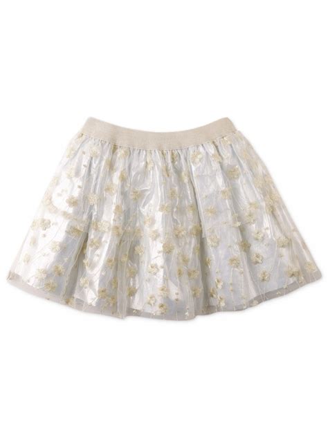 Buy Girls Floral Embroidered Tired Tulle Skirt With Lame Lining Size 4