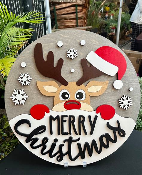 Buy Reindeer Sign | Merry Christmas Reindeer Sign | Merry christmas sign, Christmas signs ...