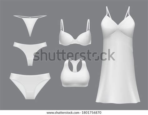 Female Underwear Vector Mockup Isolated Lingerie Stock Vector Royalty Free