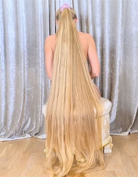 VIDEO Extreme Long Blonde Hair Show Long Hair Ponytail Hair Shows