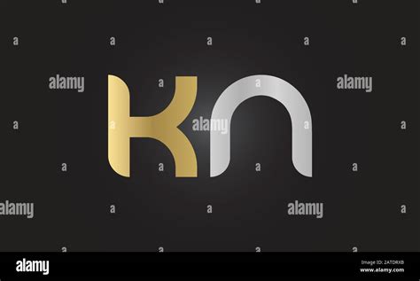 Initial ALphabet KN Logo Design Vector Template Abstract Letter KN