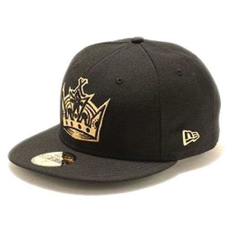 ニューエラ 5950キャップ ゴールドロゴ ロサンゼルスキングス ブラック メタリックゴールド New Era 59FIFTY Cap Los