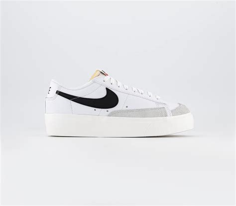 Nike Blazer Low Platform Trainers White Black Sail Team Orange Unisex