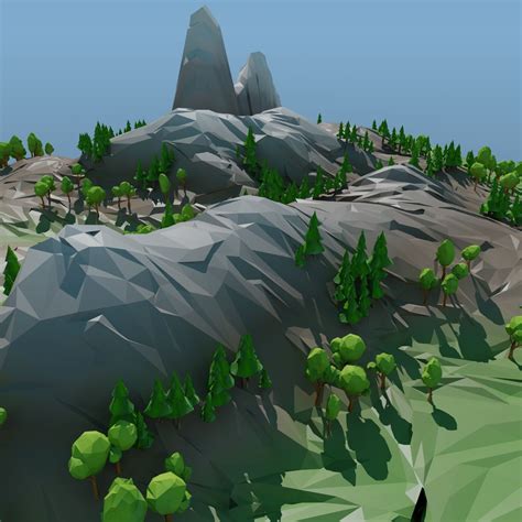 Landscape Low Poly 3D Model $39 - .max - Free3D