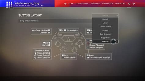 Destiny 2 Benutzerdefinierte Tastenbelegung für Controller im nächsten