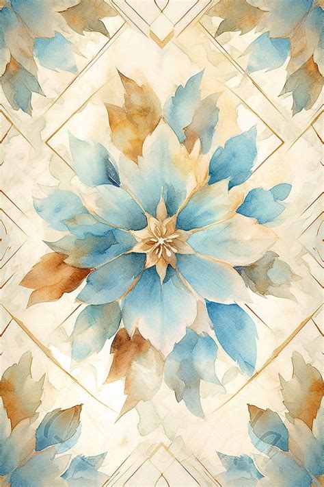 Romilda Blumige Rhomben Watercolor Pattern Textile Pattern