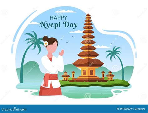 Nyepi Or Galungan Aka Silence Day Traditional Ceremony Hindu Religion