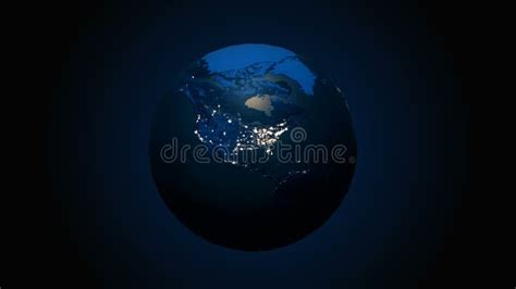 Rotation Planet Earth Globe World Map Design Stock Video Video Of