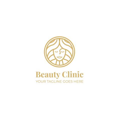 Woman Silhouette Beauty Clinic Logo Design with minimalist line style ...