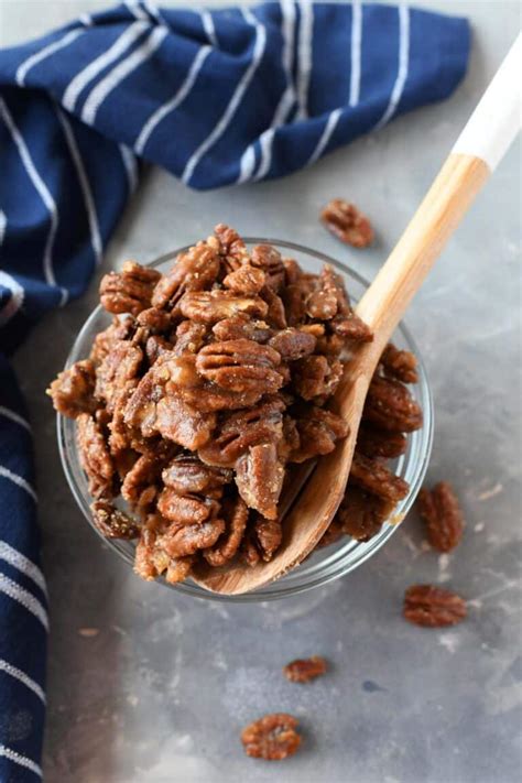 Candied Pecans On The Stovetop Sizzling Eats