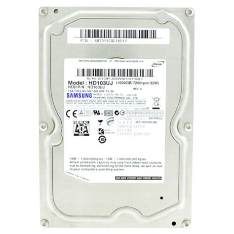 Samsung HD103UJ 3,5'' 1TB SATA II 7200Rpm 8808987305413 | eBay