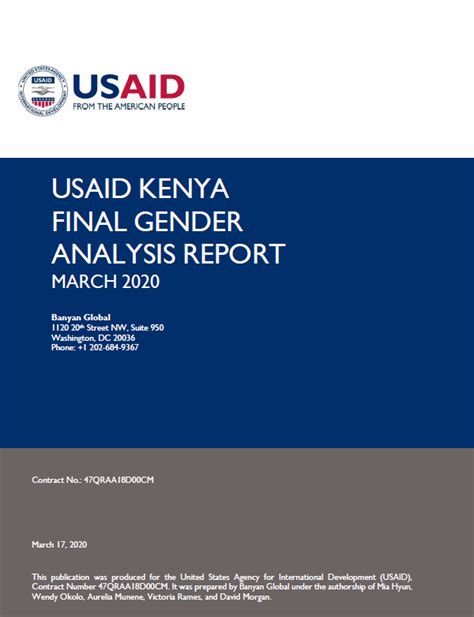 Usaid Kenya Final Gender Analysis Report Banyan Global