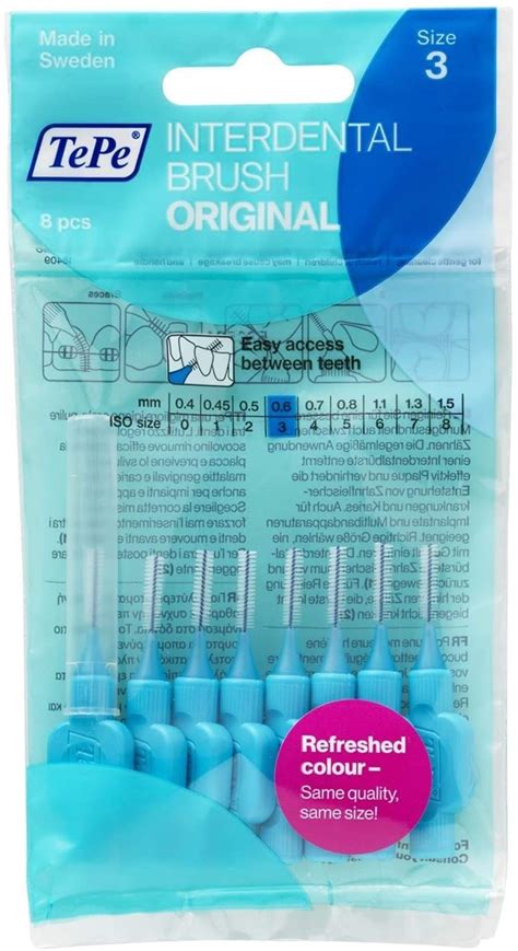 Tepe Interdental Brush 04mm 15mm 8 Packs Green Dental