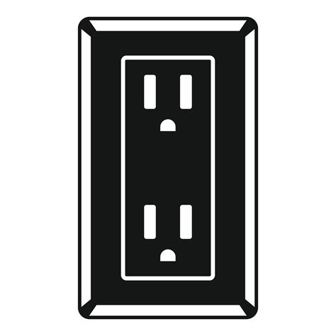 Double type b power socket icon, simple style 14517508 Vector Art at Vecteezy