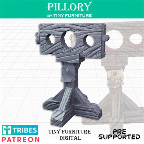 3D Printable Pillory by Tiny Furniture