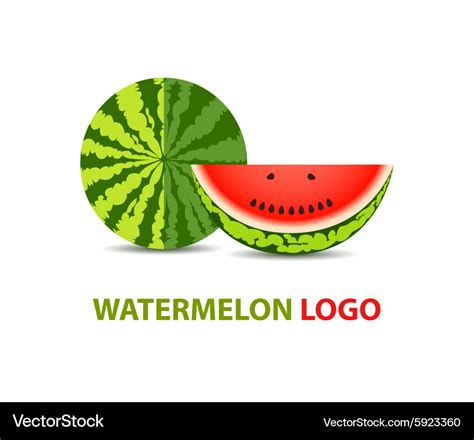 Watermelon logo design Royalty Free Vector Image